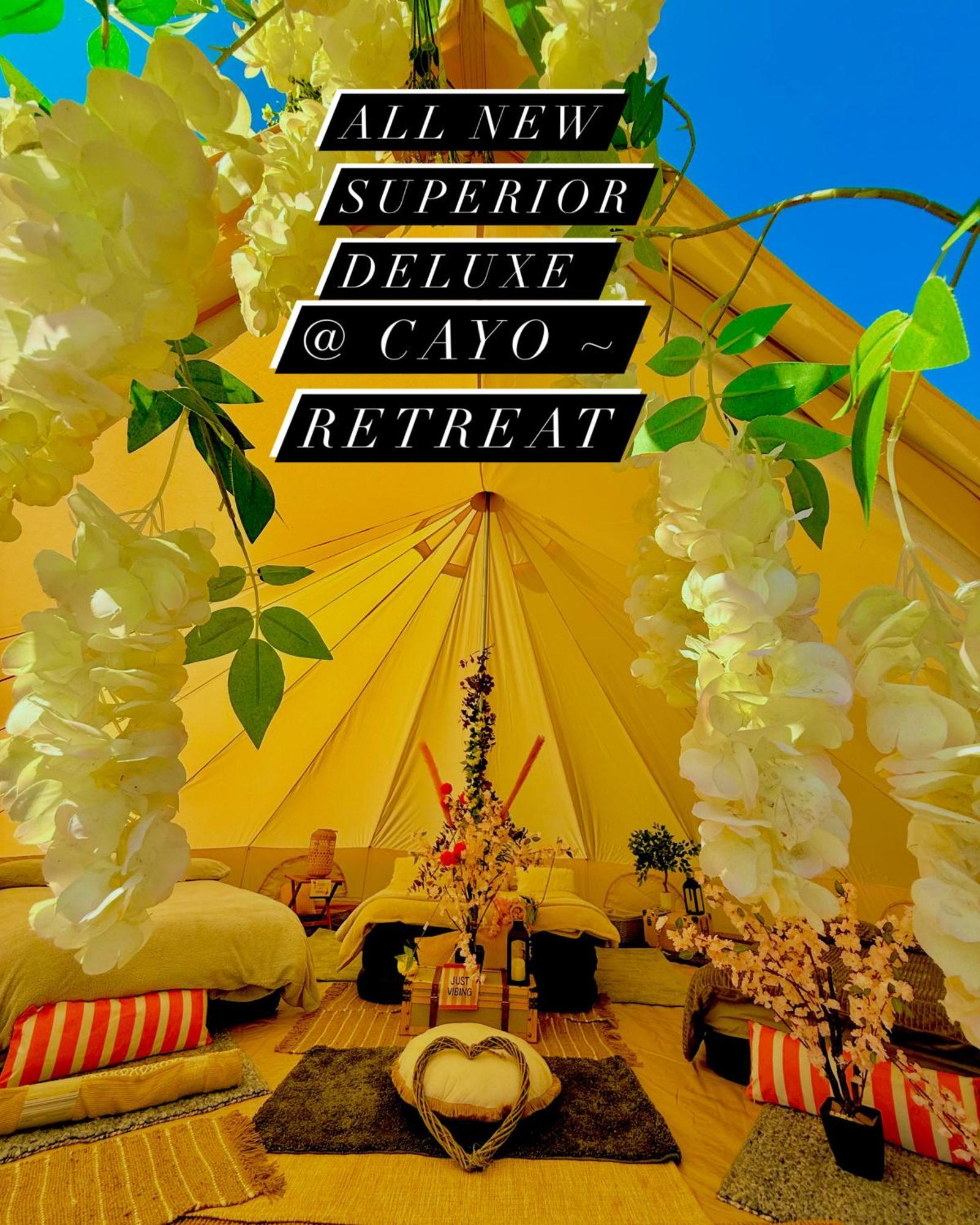 Cayoretreat Luxury Bell Tent Clodock Bagian luar foto